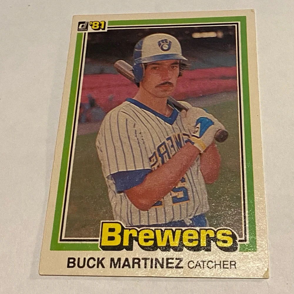 Buck Martinez 1981 Error Card Donruss Baseball Card Reverse Negative Vintage